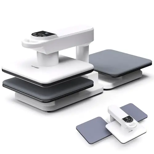 Dual Auto Heat Press Machine for T-Shirts, 360° Swing Away Heat Press with Auto Press Release for Sublimation Pillows