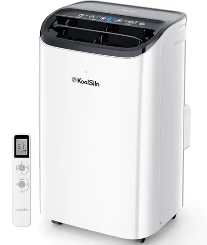 14,000 BTU Portable Air Conditioner with silent operation & self-evaporating system