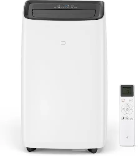 14000Btu Portable Air Conditioners,4 In 1 Air Cooler, Heater,Fan & Dehumidifier, Quiet Portable AC Unit Cools Rooms Up to 750 Sq. Ft, 24 Hrs Timer,LED Display,Remote Control, Window Kit