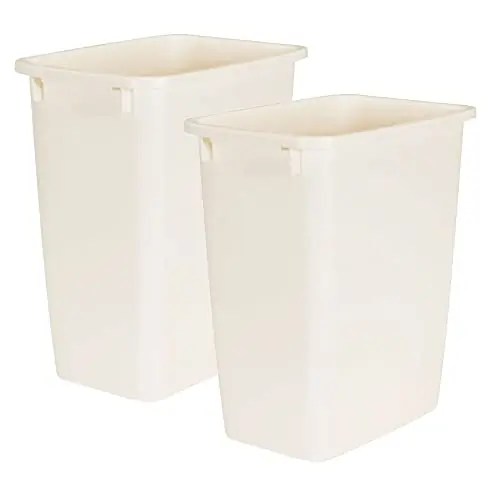 21 Quart Traditional Rectangular Plastic Open Wastebasket Trash Can for Kitchen