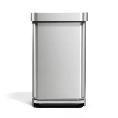 simplehuman 45 Liter / 12 Gallon Liter Rectangular Hands-Free Kitchen Step Trash Can with Soft-Close Lid