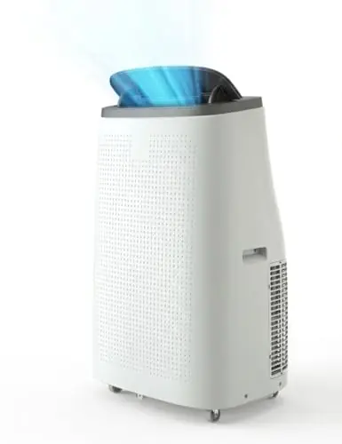 PrecisionAuto Portable Air Conditioner 14000 BTU, 3-in-1 AC Unit with Fan & Dehumidifier - Quiet Cooling for Rooms up to 750 Sq. Ft - LED Display, Remote, 24H Timer, Energy Efficient, Window Kit.