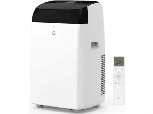 CABIHOME Low Noise 14,000 BTU Portable Air Conditioner - 3-in-1 Cooling, Dehumidifier & Fan - Auto-Evaporation, 24-Hour Timer, LED Display, Remote Control, Easy Window Installation Kit