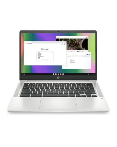 HP Chromebook 14 Laptop, Intel Celeron N4120, 4 GB RAM, 64 GB eMMC, 14" HD Display, Chrome OS, Thin Design