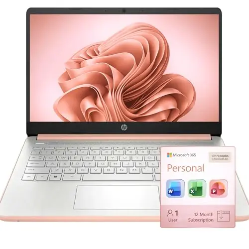HP Ultrabook Laptop, 8GB RAM, 1.1TB Storage (1TB OneDrive + 64GB SSD), Microsoft 365 Included, Intel 2-Core Fast, Smart