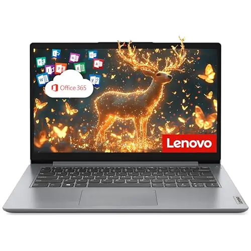 Lenovo Laptop Thin and Light for 2026 Student Business with Office Suite, Copilot AI, Intel CPU Up to 2.8GHz, 8GB RAM