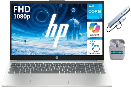 16GB RAM 512GB Storage (256GB SSD+256GB Docking Station Set), 8-Core Intel Core i3 Processor, Windows 11 with Copilot AI, SageNova Earphones