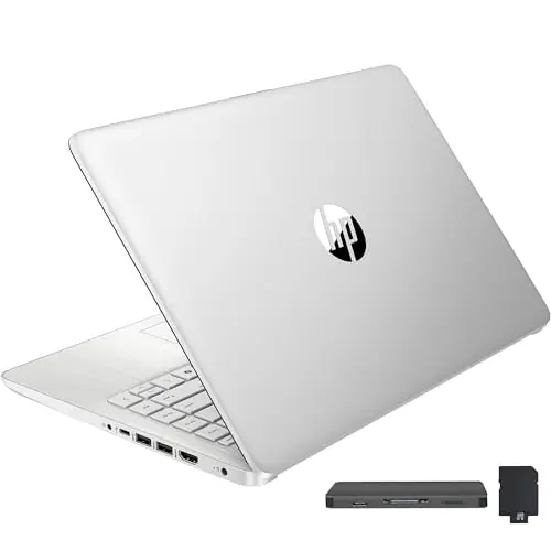 HP Stream 14" HD BrightView Laptop, Intel Processor N150, 16GB RAM, 416GB Storage (128GB eMMC + 288GB Docking Station Set
