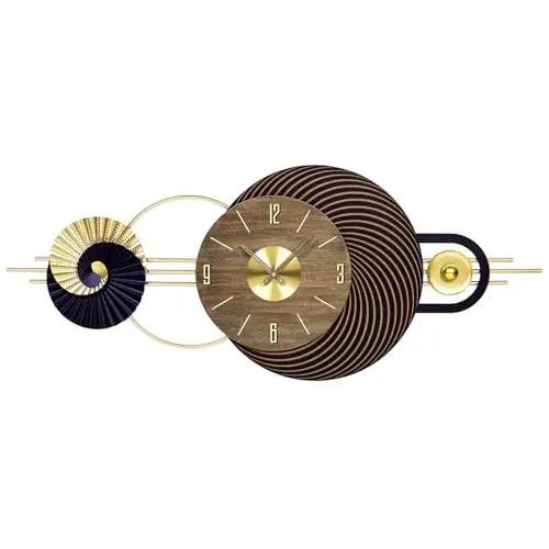 AXAORIRA 39x16 Inch Modern Large Wall Clock for Living Room, Contemporary Silent Non-Ticking Decorative Analog Clocks for Home Decor, Bedroom, Kitchen, Entryway, Office - Gifts for Family and Friends