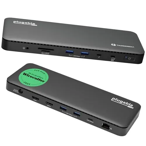 Plugable Thunderbolt 4 Dock with 100W Charging, Thunderbolt Certified, Laptop Docking Station