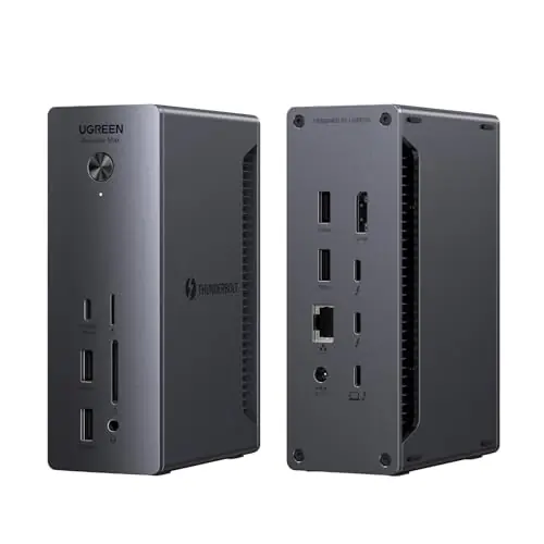Thunderbolt 4 Dock 13-in-1 40Gbps Docking Station with Dual 4K@60Hz Single 8K Display, 90W Charging for Laptop