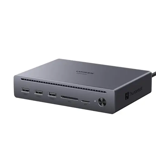 Maxidok Thunderbolt 5 Hub Revodok 10 in 1, 120Gbps with 3×TBT5 (Single 8K / Dual 6K), 140W Total Power