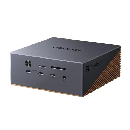 Maxidok Thunderbolt 5 Dock Revodok 17 in 1, 120Gbps, M.2 SSD Slot, 3×TBT5, Single 8K/Dual 6K,240W Total Charging