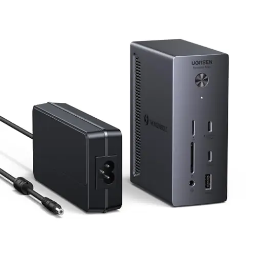 UGREEN Revodok Max 13-in-1 Thunderbolt 4 Docking Station, 40Gbps with 3×TBT4 (Dual 4K@60Hz max), 180W Total Power (96W Laptop Charging