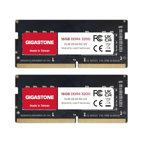 DDR4 RAM Laptop Only】 GIGASTONE 32GB Kit (2x16GB) DDR4 3200MHz (2933MHz or 2666MHz) PC4-25600 (PC4-23400