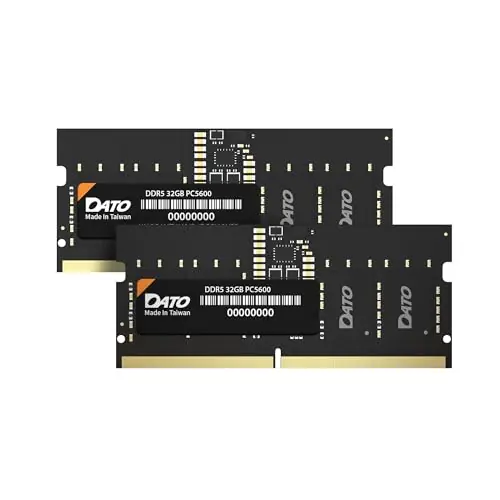 DATO DDR5 SODIMM 64GB Kit 32GBx2 Laptop RAM 5600MHz PC5-44800 CL46 1