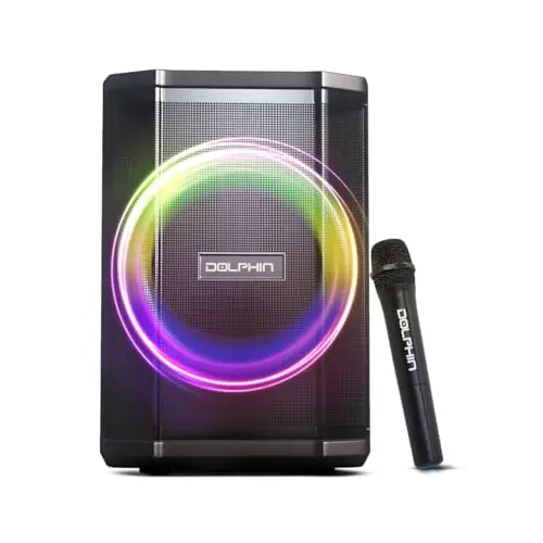 Dolphin TILT 880 Portable Bluetooth Speaker – Loud, Crisp Sound with Tiltable Design for Enhanced Audio Quality, Perfect for On-The-Go Listening