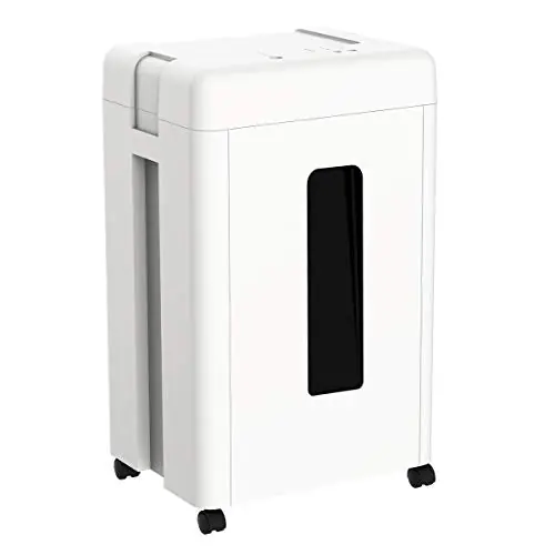15-Sheet Super Micro Cut High Security Level P-5 Heavy Duty Paper/CD/Card Shredder for Home Office