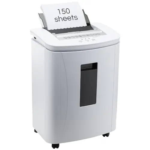 150-Sheet Auto Feed Paper Shredder High Security Micro Cut Shredders for Home Office