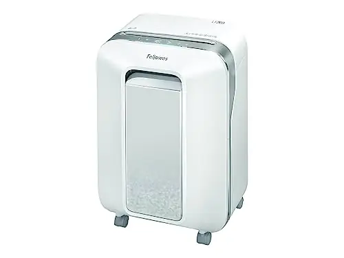 Jam-Proof Heavy-Duty Paper Shredder for Office, Shreds 12 Sheets Per Pass, White