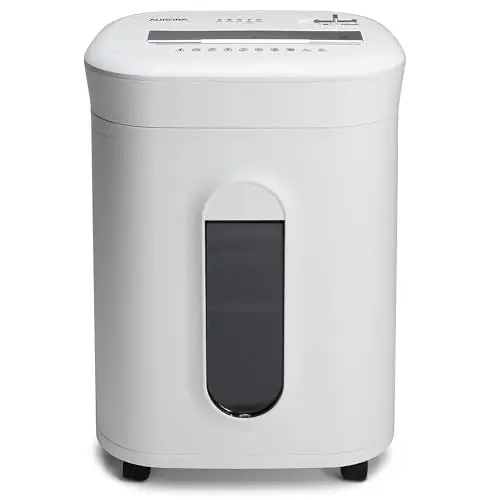 10-Sheet Micro-Cut Paper and Credit Card Shredder with 6 Gallon Pullout Basket