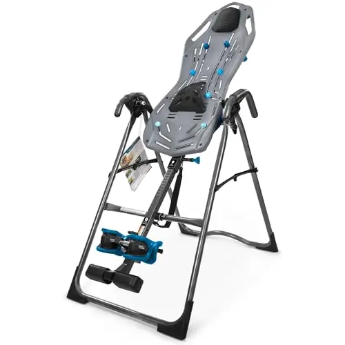 Teeter FitSpine X1 Inversion Table, Decompression Surface for Full-Body Stretch, Ergo Embrace Ankle Supports, Integrated Accessories, UL Safety Certified, Heavy-Duty 300 lb Capacity