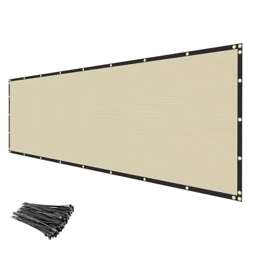 Privacy Fence Screen 4‘ x 50‘ Heavy Duty Fencing Cover Mesh Windscreen Cloth for Outdoor