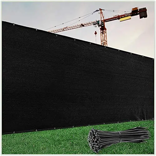 ColourTree 5‘ x 50‘ Black Fence Privacy Screen Windscreen Cover Fabric Shade Tarp Netting Mesh Cloth