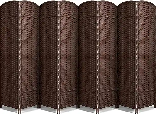 Sorbus 8 Panel Room Divider 6 ft. Tall - Privacy Screen, Extra Wide Double Hinged Panels