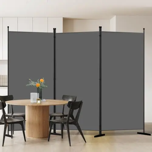 AKTOP 3-Panel Room Divider, Freestanding Wall Divider for Room Separation, Folding Privacy Partition Screen