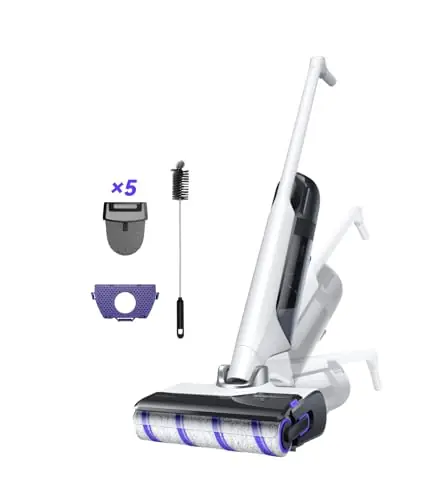 NARWAL S30 Wet Dry Vacuum Cleaner with 20000Pa Suction, 176°F Self-Cleaning, Heated Drying, Disposable Waste Bag, Tangle-Free, Cordless Vacuum Mop for Hard Floors & Edge Cleaning, Easy to Use