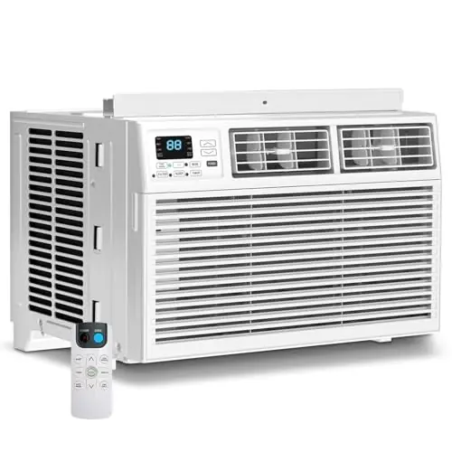 Electactic Window Air Conditioner, 8000 BTU Window AC Unit, Cool Rooms up to 350 Sq.Ft., 6-in-1 Modes,24H Timer, Energy Saving, Remote Control, Perfect for Bedroom, Apartment, Living Room, Office