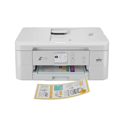 Wireless All-in-One Color Inkjet Printer with Auto Paper Cutter, Scanner, Copier and Fax for Home Office