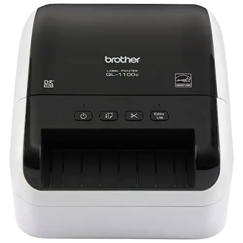 Brother QL-1100c Wide Format Label Printer, Shipping & Postage Labels 4” x 6”, Barcode & QR Code