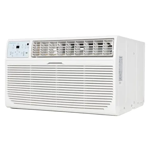Keystone 14,000 BTU Wall Mounted Air Conditioner with Supplemental Heat and Dehumidifier Function, 230V, Wall AC for Living Room and Large Rooms up to 700 Sq.Ft., Quiet, High Efficiency AC with Remote