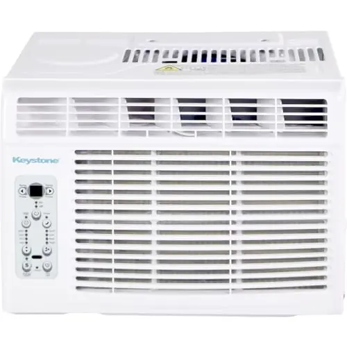 Keystone 5,000 BTU Window Air Conditioner and Dehumidifier, Window AC Units for Apartment, Living Room, Bathroom, and Small Rooms up to 150 Sq. Ft., Quiet Window Air Conditioners with Remote Control