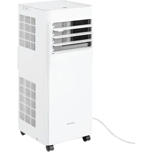 Keystone 8,500 BTU ASHRAE/5,000 BTU DOE 115V Portable Air Conditioner with Dehumidifier and Remote Control, AC for Apartment, Bedroom, Small Rooms up to 200 Square Feet in White