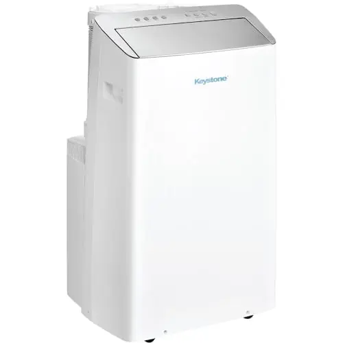 Keystone 14,000 BTU ASHRAE/12,000 BTU DOE Portable Inverter Air Conditioner with Quiet, High Efficiency Operation and Remote, AC Unit for Apartment, Living Room, Medium Rooms up to 550-Sq. Ft.