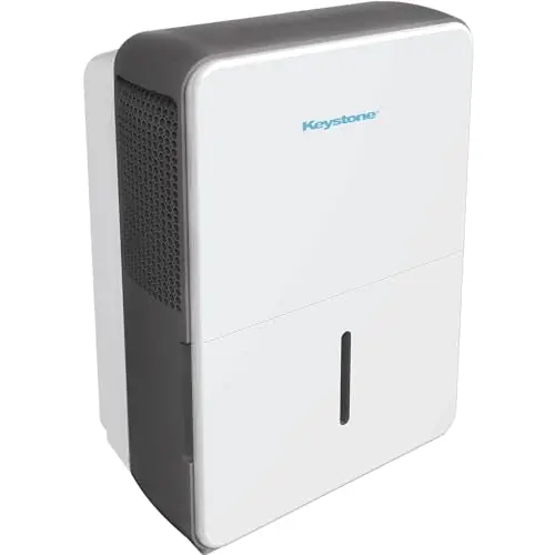 Keystone Energy Star 35-Pint Portable Dehumidifier for Extra Large Rooms Up to 3,000 Sq.Ft. with Auto-Shutoff & Timer, Quiet Home Dehumidifier and Moisture Absorber For Basement, Garage, Living Room