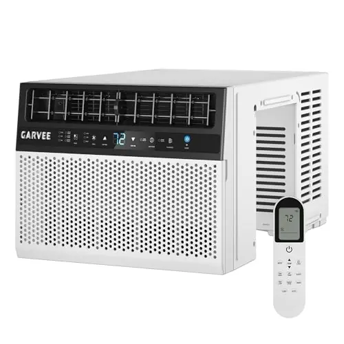 GarveeHome U-Shaped Window Air Conditioner 8000 BTU Fixed Frequency, Ultra Quiet, Open Window Flexibility, Remote Control, Cools 350 Sq.Ft., Ideal for Bedroom Living Room Home Office
