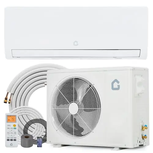 GarveeTech 12,000 BTU Mini Split Air Conditioner, 19 SEER2 115V Ductless Split-System Air Conditioner with Heat Pump, Cools Up to 750 Sq.Ft, Remote Control, Includes Installation Kit