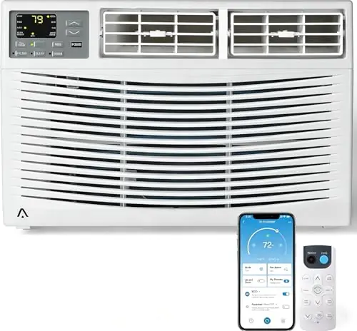 GarveeHome 10000 BTU Window Air Conditioner with WiFi, Up to 450 Sqf for Small Rooms with Cooling, Remote & 4 Fan Speed, Quiet Operation, Perfect for Small Bedroom or Living Room, White