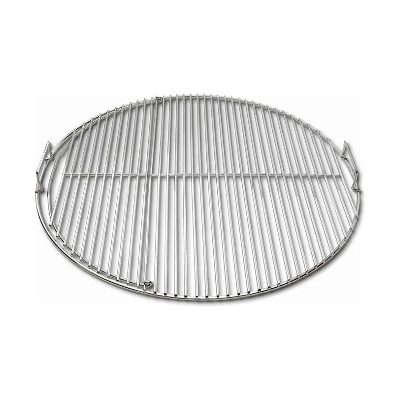 SnS Grills EasySpin Charcoal Grill Cooking Grate, 304 Stainless Steel, Large Hinged Opening, Perfect for 2-Zone Cooking, Replacement Grate Compatible with Weber & Other Grills - Fits 22” Kettles