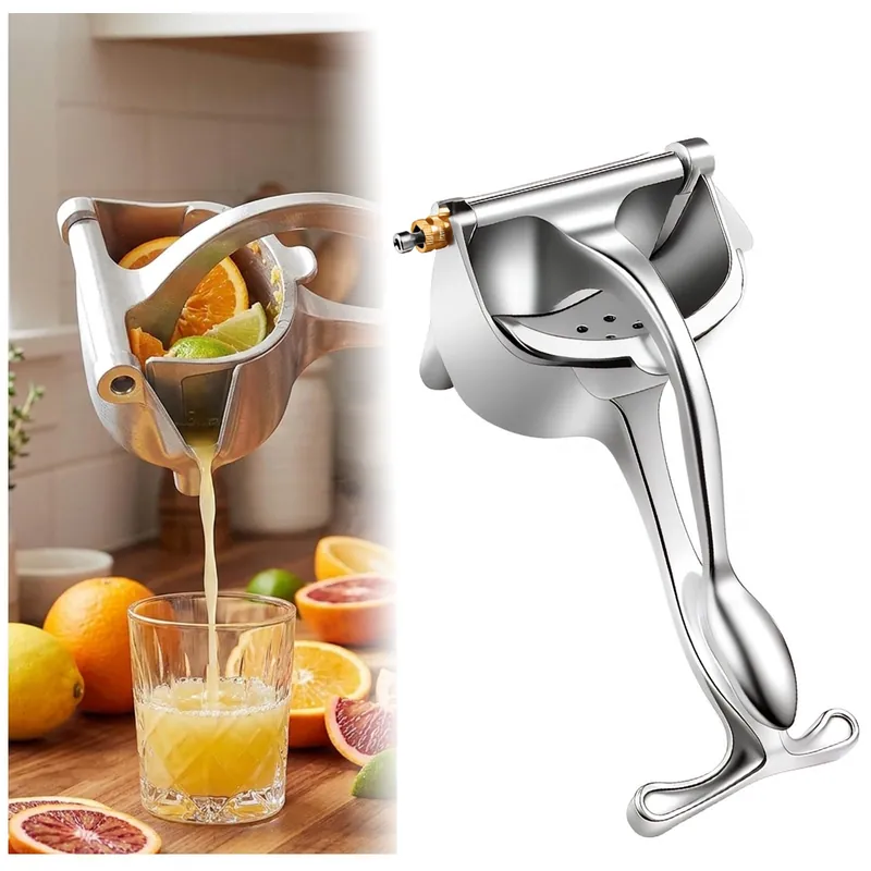 Hand Juicer Squeezer with Heavy Duty Handle, 2026 New Manual Fruit Juicer Citrus Press for Lemon, Orange, Lime, Grapefruit (1 Pcs)