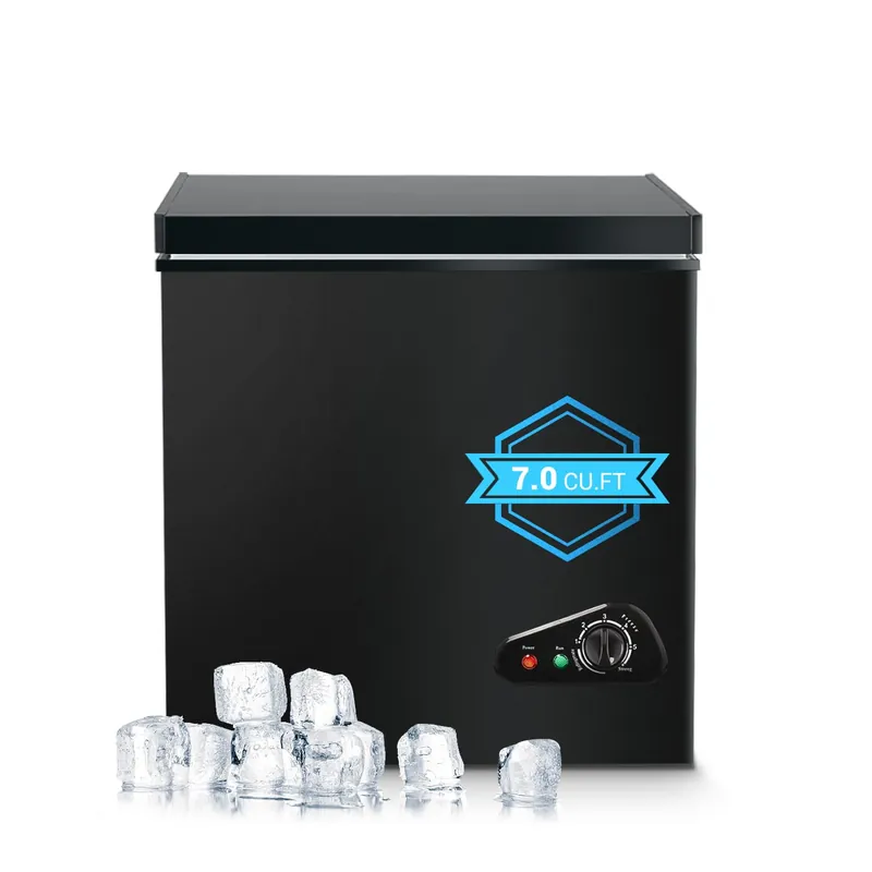 Chest Freezer 7.0 Cu.Ft Compact Chest Freezers with 7 Adjustable Thermostat Top Open Door Freezer Compressor Cooling with Removable Storage Basket for Home Bar Dorm