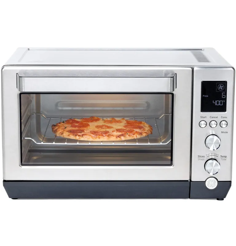 GE Convection Toaster Oven Calrod Heating Technology Large Capacity Toaster Oven Complete With 7 Cook Modes & Oven Accessories Countertop Kitchen Essentials 1500 Watts Stainless Steel