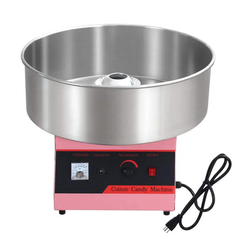 Commercial Quality Cotton Candy Machine, Electric Floss Maker for Kids, with Stainless Steel Bowl, Home Party Carnival (Pink)