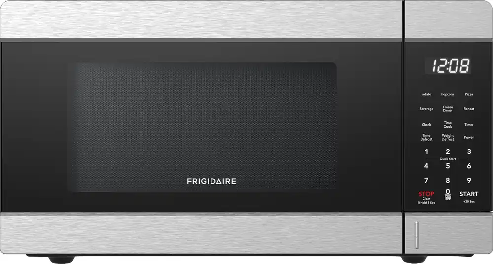 Frigidaire 0.9 CU. FT. Microwave, Digital Control Panel - Auto Cooking Settings - Child Safety Lock - Stainless Steel