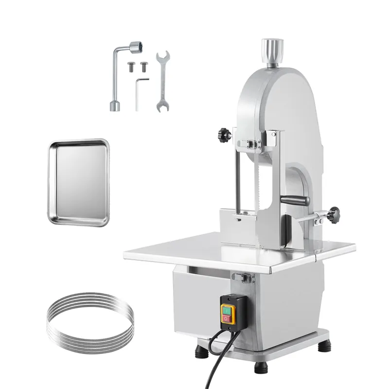 1500W Commercial Bone Saw Machine, 15x19.3" Stainless Steel Meat Band Saw with Adjustable 0.16–7.09" Cutting Thickness, Electric Frozen Meat Cutter for Rib Pork Beef Venison Fish, Restaurant