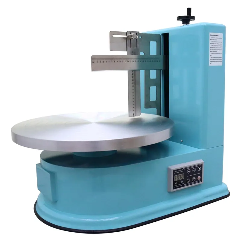 THUXEON 4-16in Cake Cream Spreading Coating Smearing Machine Automatic Cake Frosting Machine with Stainless Steel Spatula, LCD Digital Display, Electronic Buttons, 40-180RPM Adjustable Speed 110V 60W